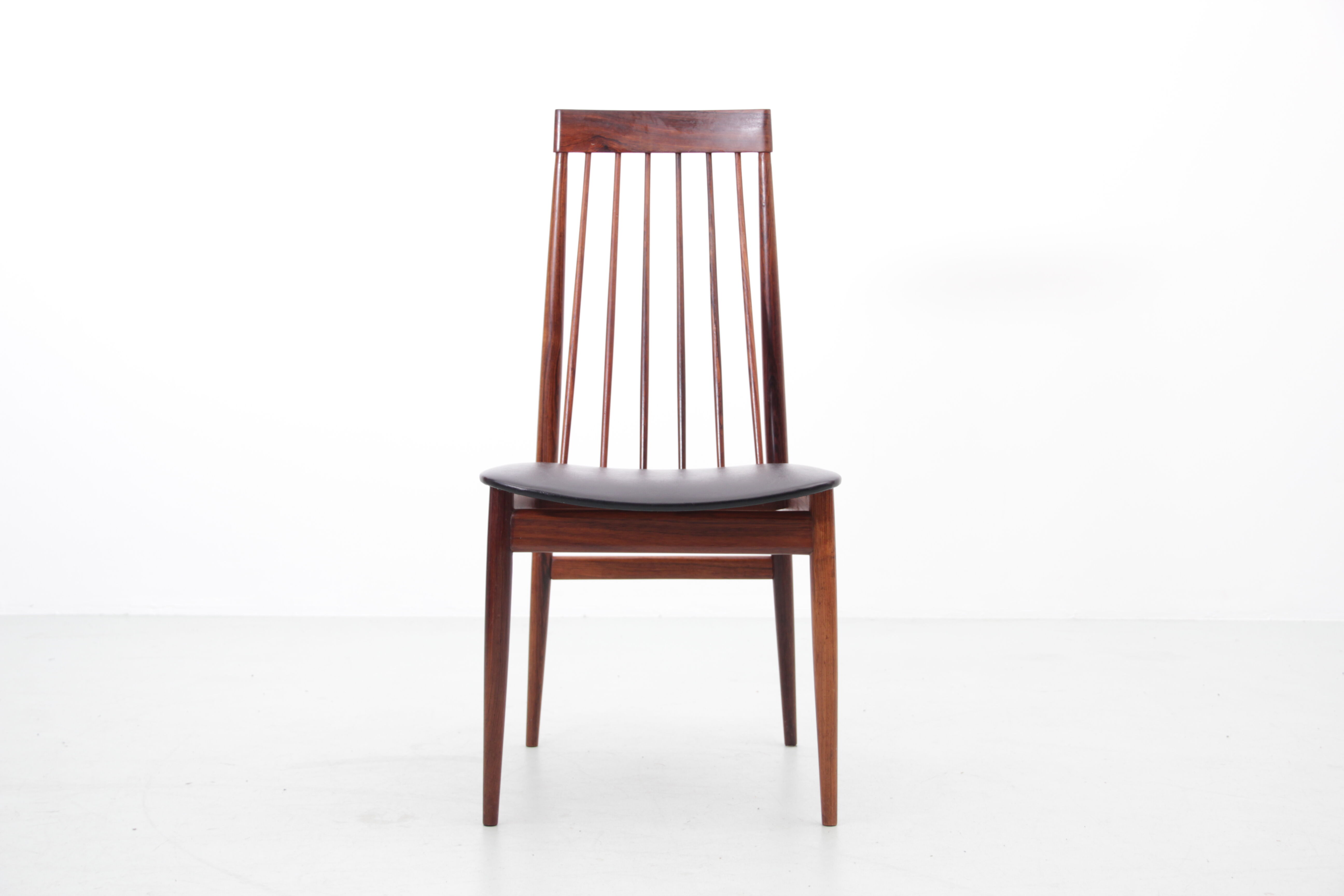 Suite of 6 rosewood bar chairs from Rio