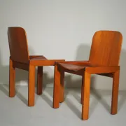 Dining Chairs Attributed to Afra and Tobia Scarpa for Molteni, Set of 4