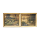 Pendants de scènes de chasse, huiles sur toile encadrées