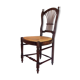 Lyre-shaped Chair bedded in natural wood with folder