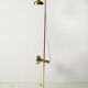 Scandinavian brass floor lamp with two adjustable light point