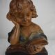 Old plaster bust under study art deco antique french bust 30s