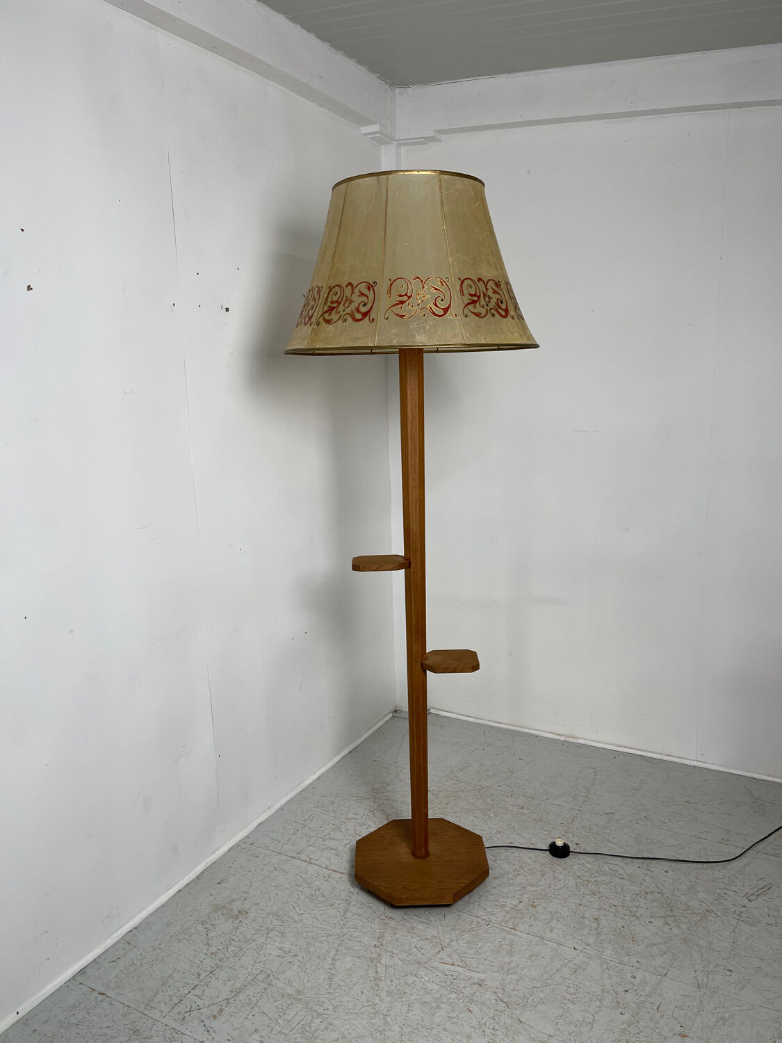Lampadaire en chêne 1950 (grand modèle)
