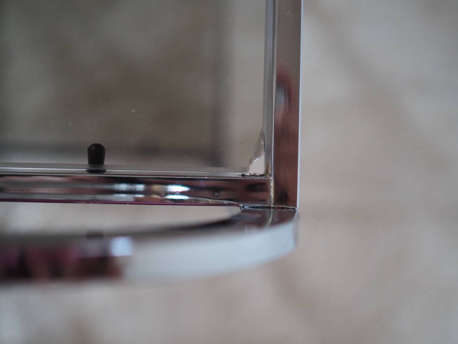 Vintage chrome metal saddle