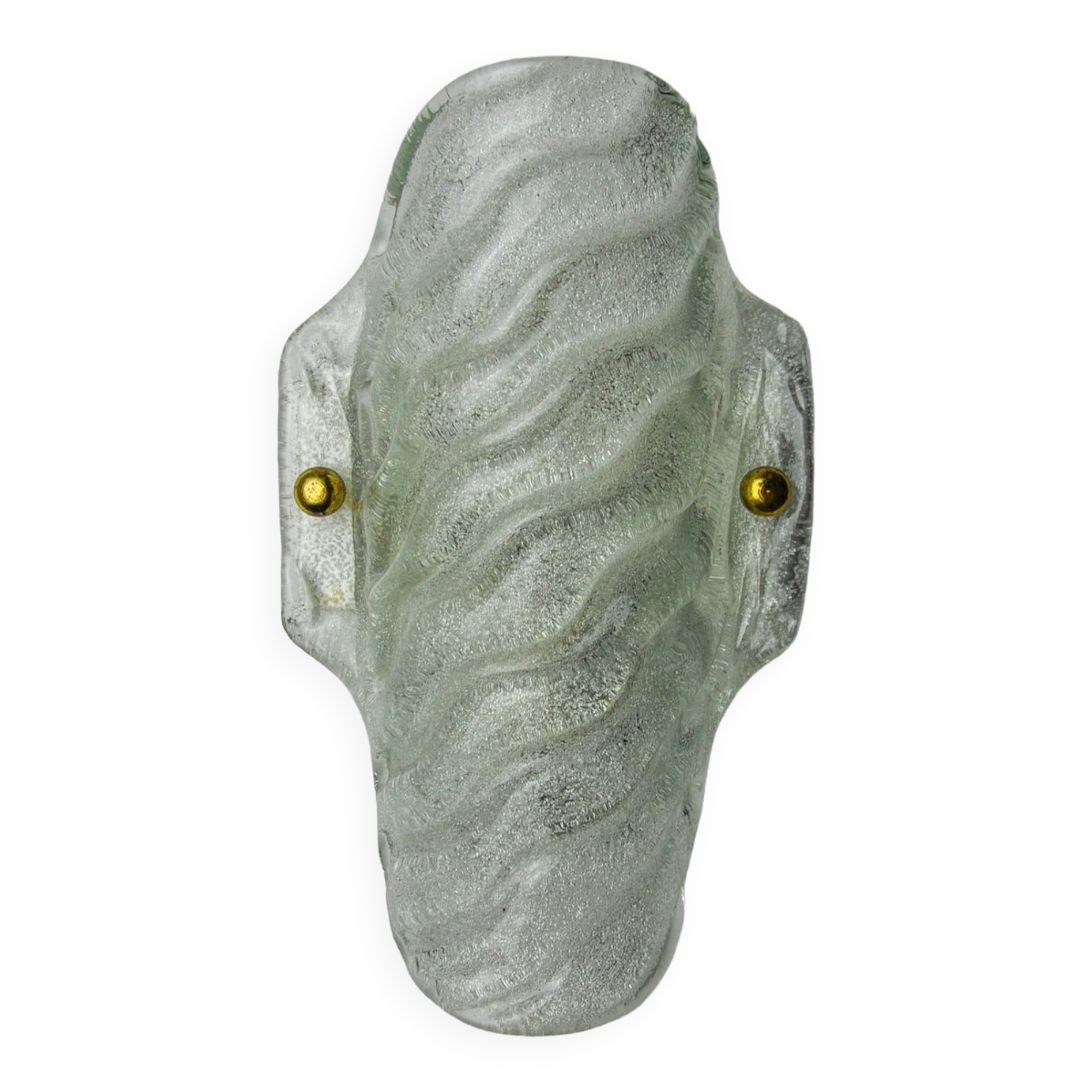 Frosted wall lamp, murano glass, italy, 1970