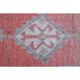 1970s Pink Turkish Handmade Wool Runner Rug, Geometric Motifs 85x328