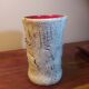 Francis Triay vase Earthenware signed incised decoration prehistoric fresco Ceramic 1950