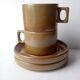 Two cups and saucers Brenne sandstone