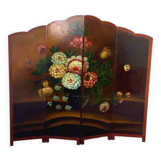 Paravent à motif de fleurs