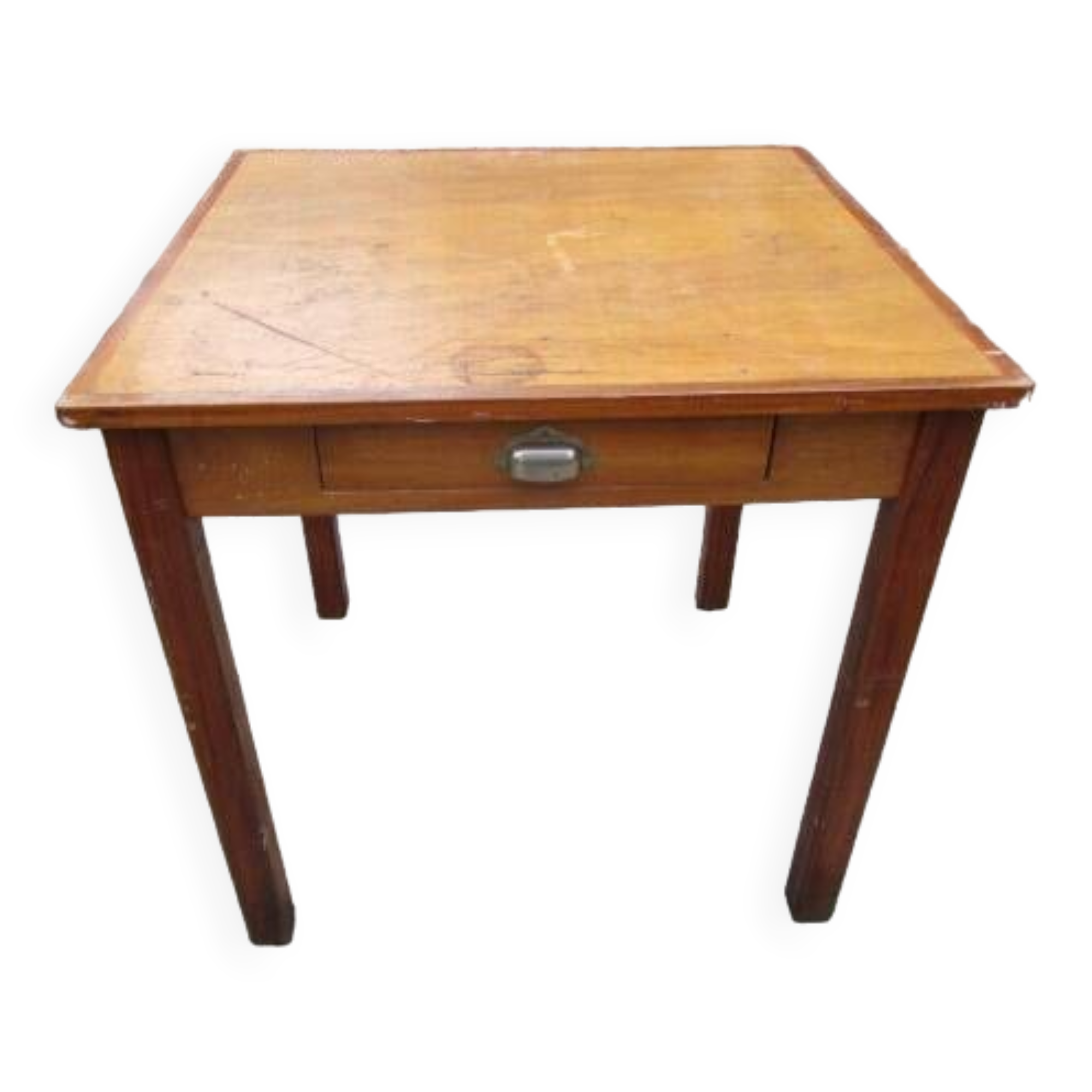 Small old administrative table with 1 drawer
