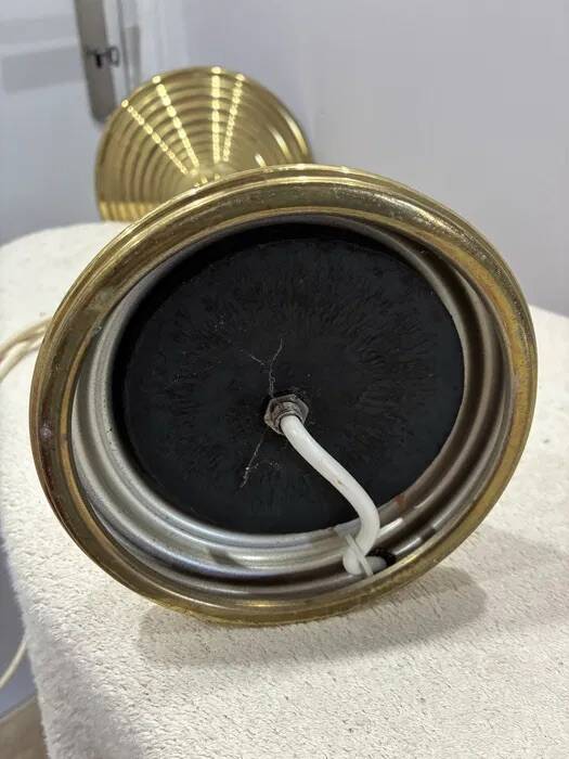 Casa Vogue Brass Table Lamp — Art Deco Style, Italy 1970s