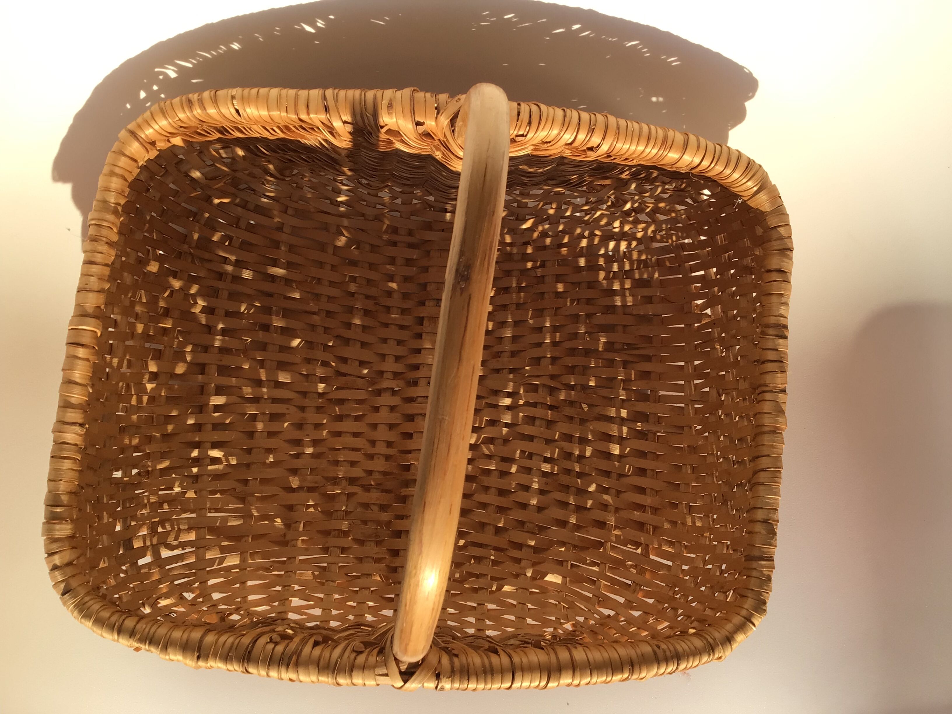 Rectangle braided hand basket