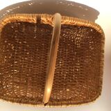 Rectangle braided hand basket