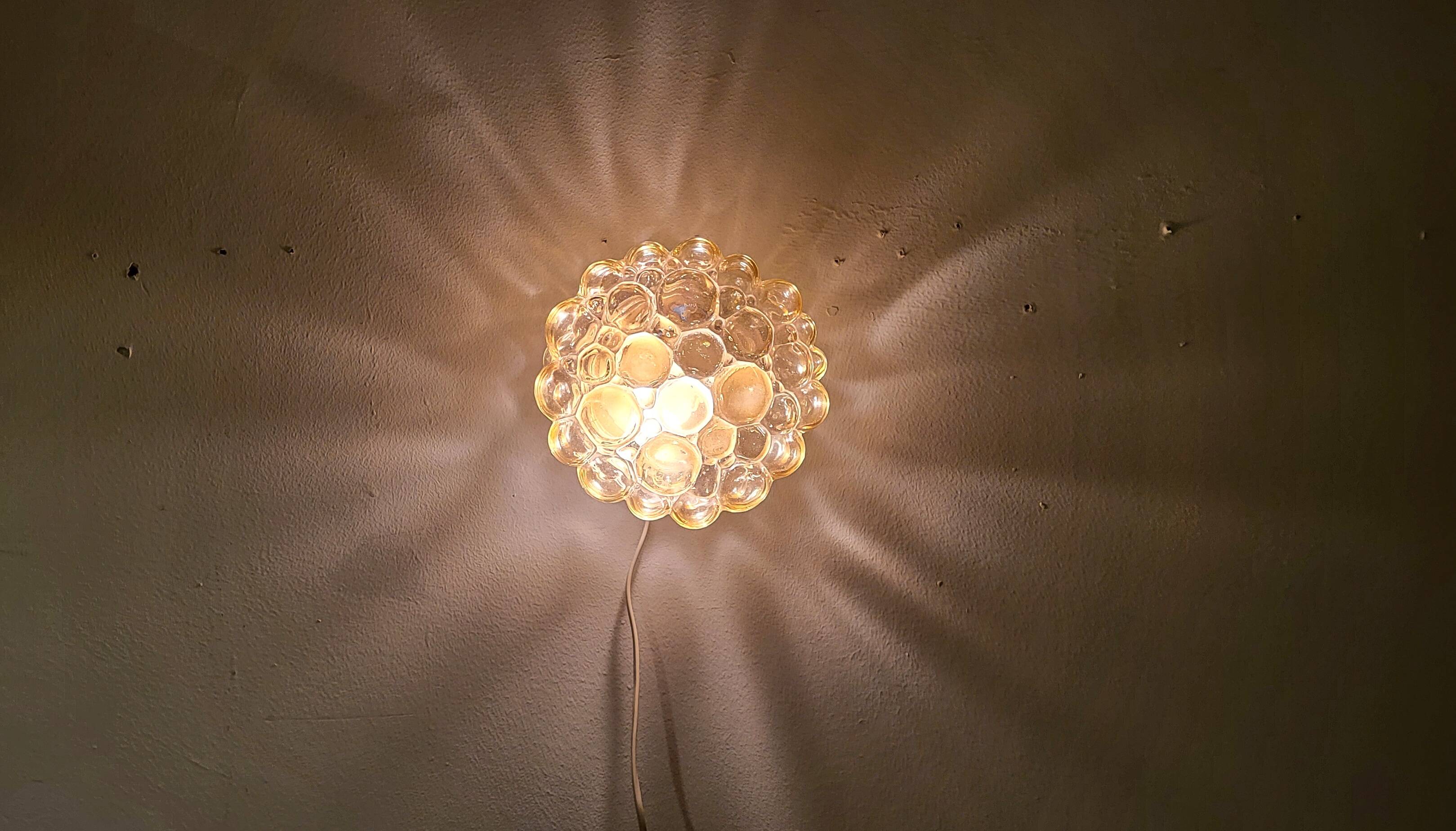 Ceiling bubble glass lamp by Helena Tynell