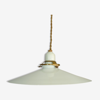 Suspension en opaline blanche