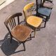 Lot de 6 chaises de bistrot dépareillées bois vintage