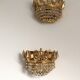 Paire d’appliques laiton et cristal