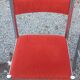 Pair of designer chairs in chrome metal and orange velvet from the 1970s.