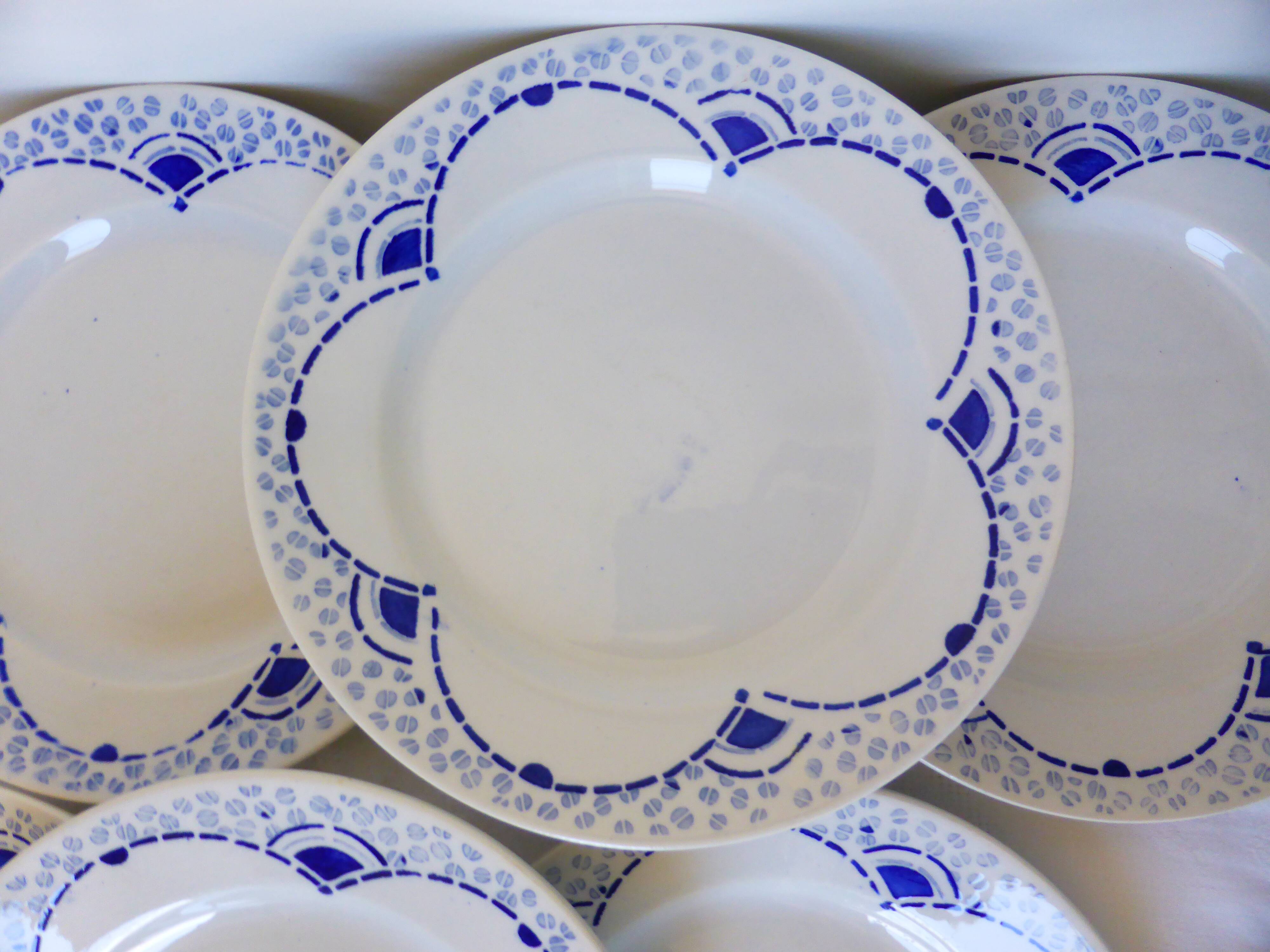 6 assiettes à dessert de Gien modèle Pervenche 2106184