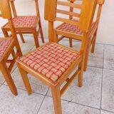 4 Cruége style  chairs, rare vintage wicker model