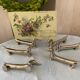 Lot de 6 Porte-couteaux teckel V. Bugatti vintage