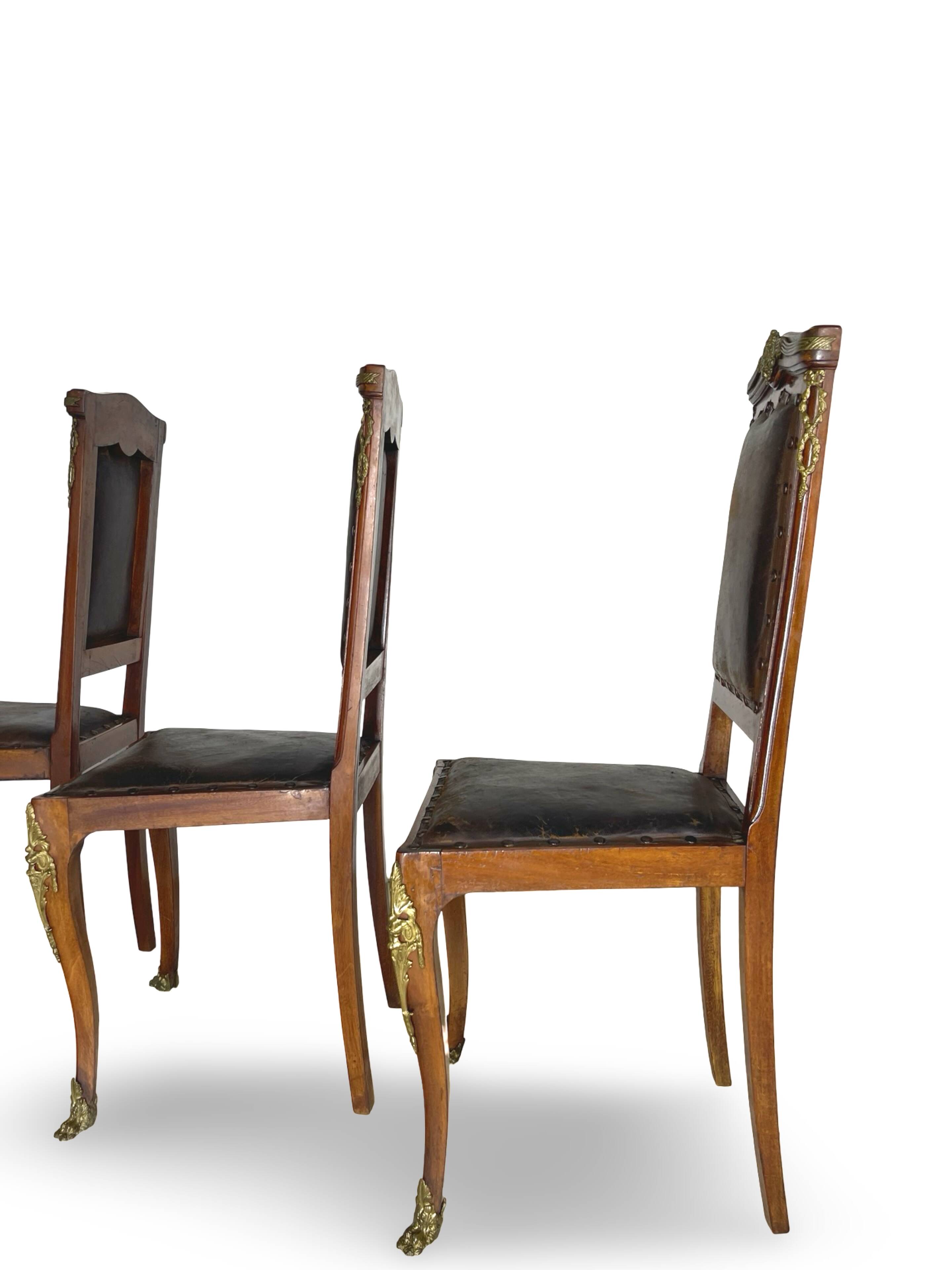 Italian art deco dining chairs 1920s