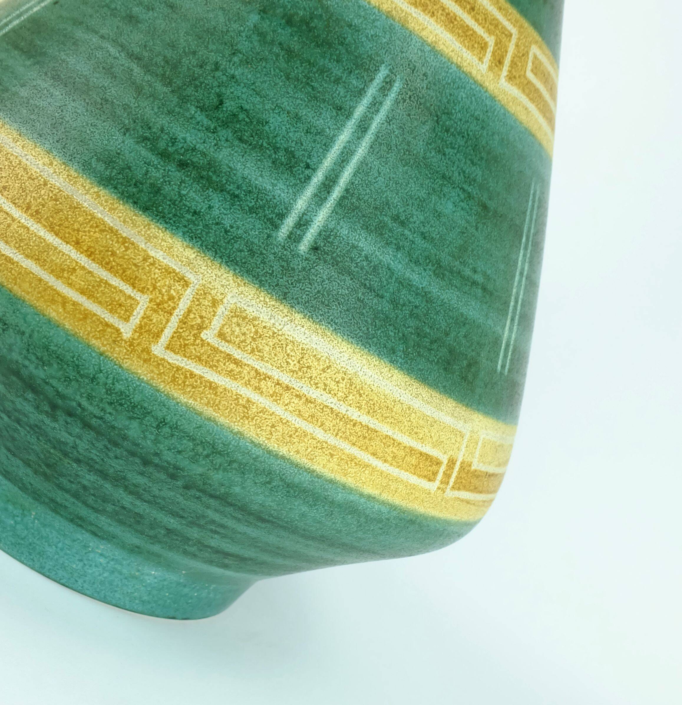 mid century VASE floorvase bay keramik model 680-40 geometric decor
