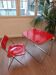 Table Platone et chaise Plia rouges – Anonima Castelli