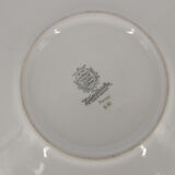 Vintage porcelain plate with stripes motifs from Weimar Porzellan, 1970s