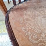 Pair of vintage wooden bistro chairs