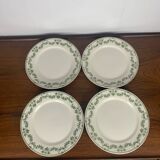 Set of 4 flat plates, "Champagne" model, Badonviller, early 20th century.