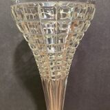 Cone vase, cut crystal bouquet (most certainly baccarat, saint louis ...)