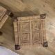 3 wooden and rope charpoy stools