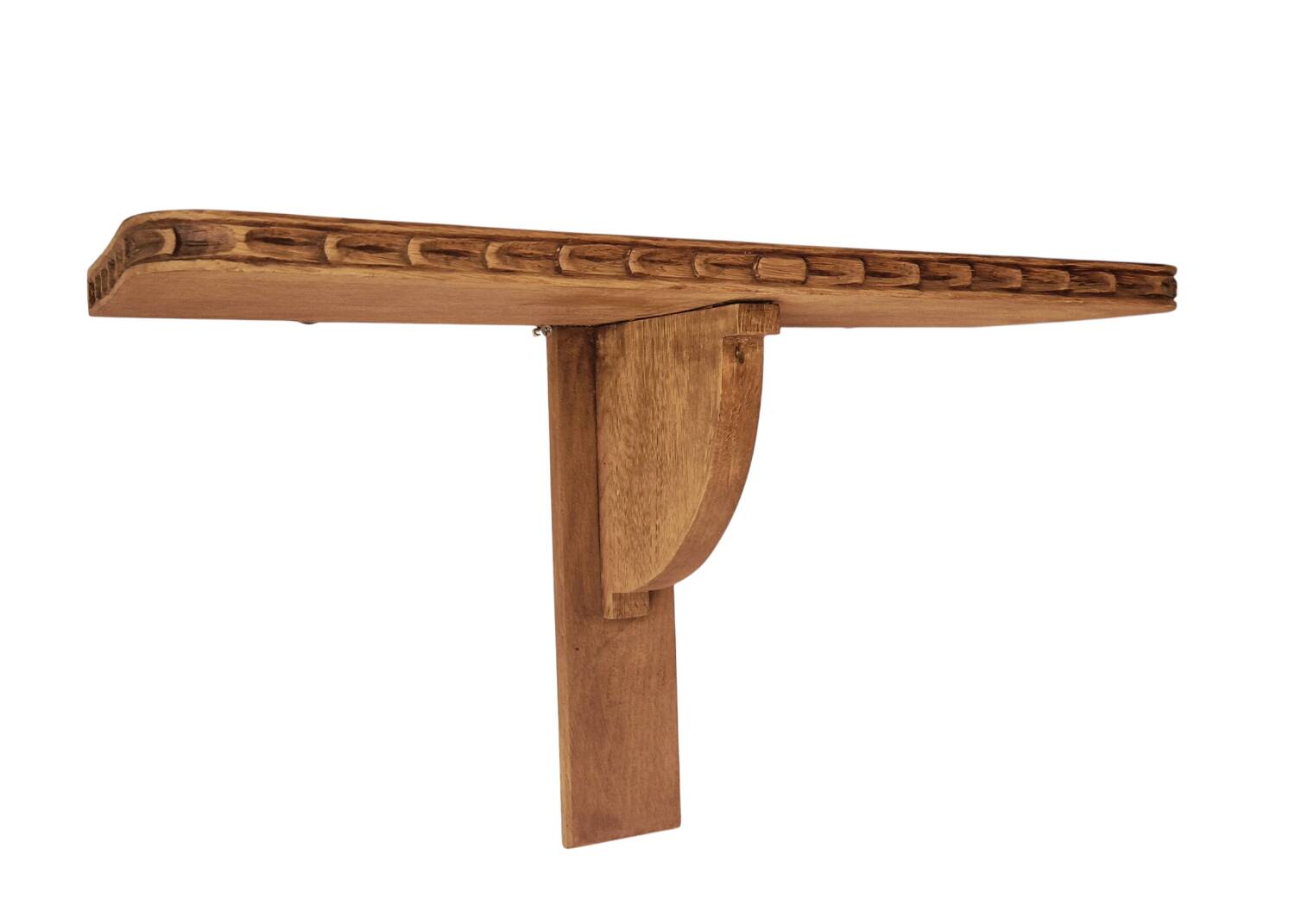 Solid oak wall shelf - Rustic Louis XVI style