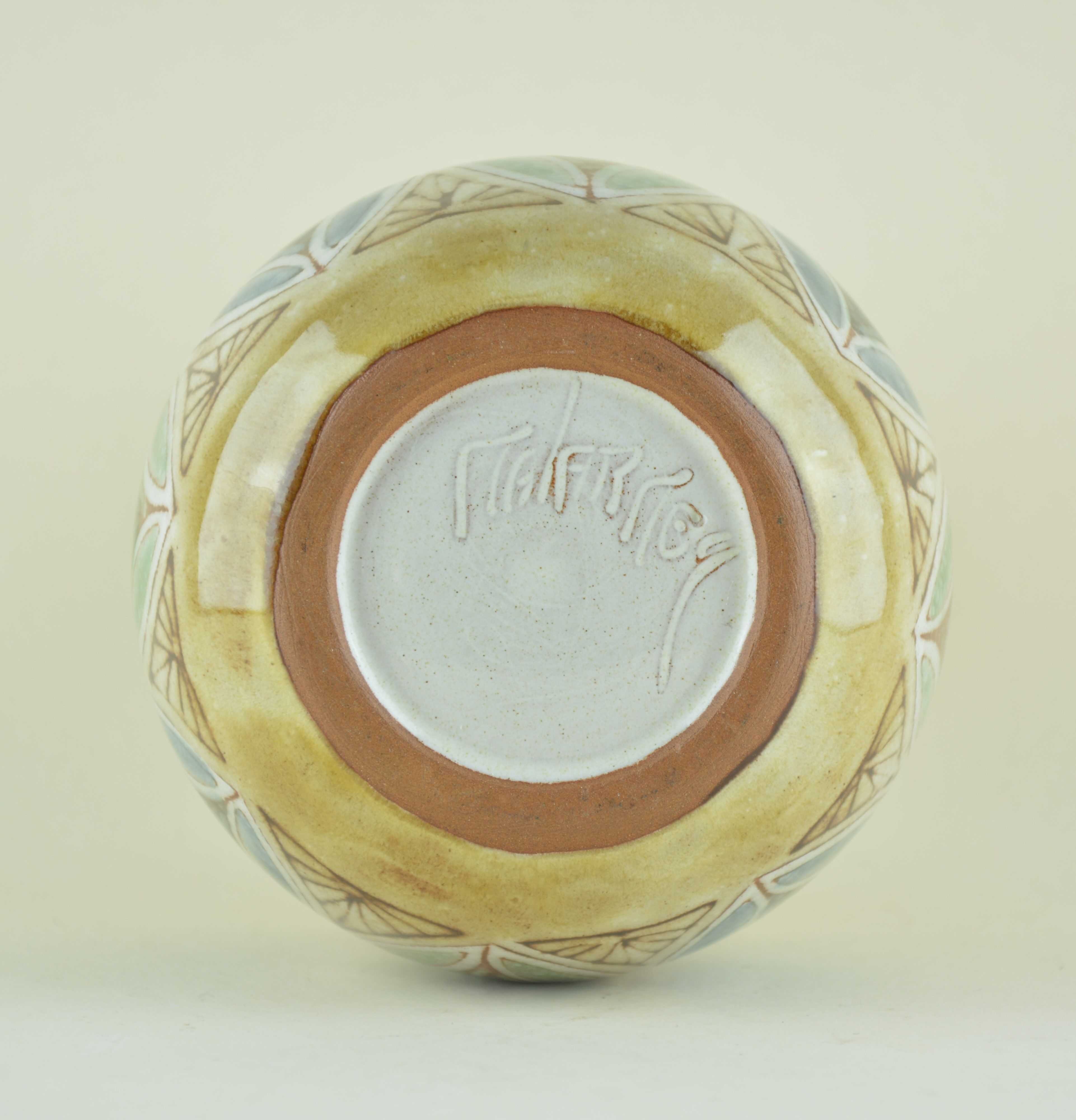 Vase à décor stylisé Jean-Claude Malarmey