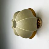 "Cocoon" wall light in resin and pine, Italy, circa 1970s