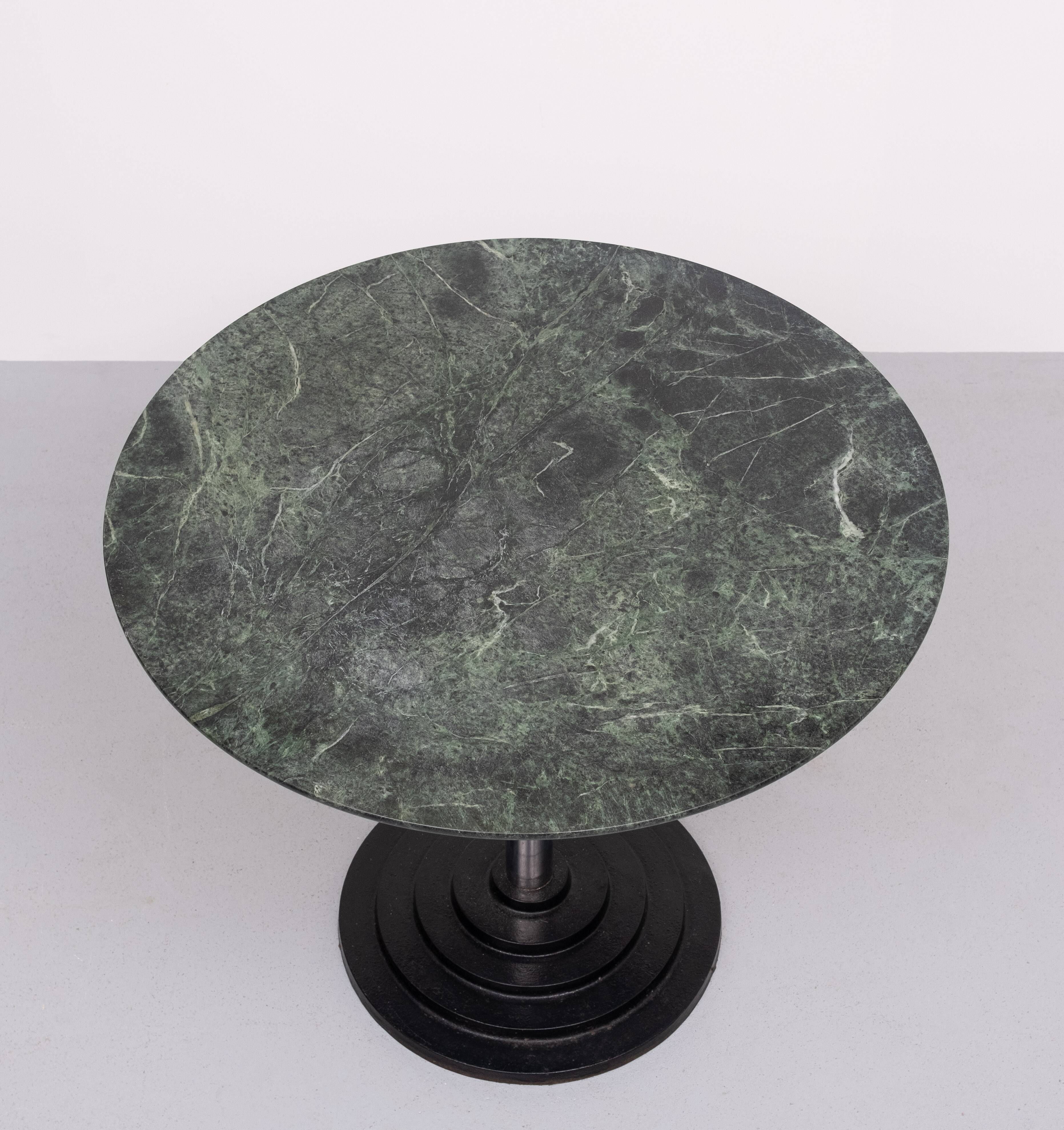 round Green Marble dining table 1980s Italy