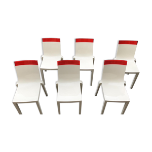 Lot de 6 chaises kartell modèle hi cut par starck