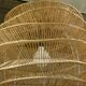 Pair of rattan chandeliers