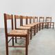 Chaises de salle à manger rustiques en jonc de mer vintage 'Wabi Sabi'