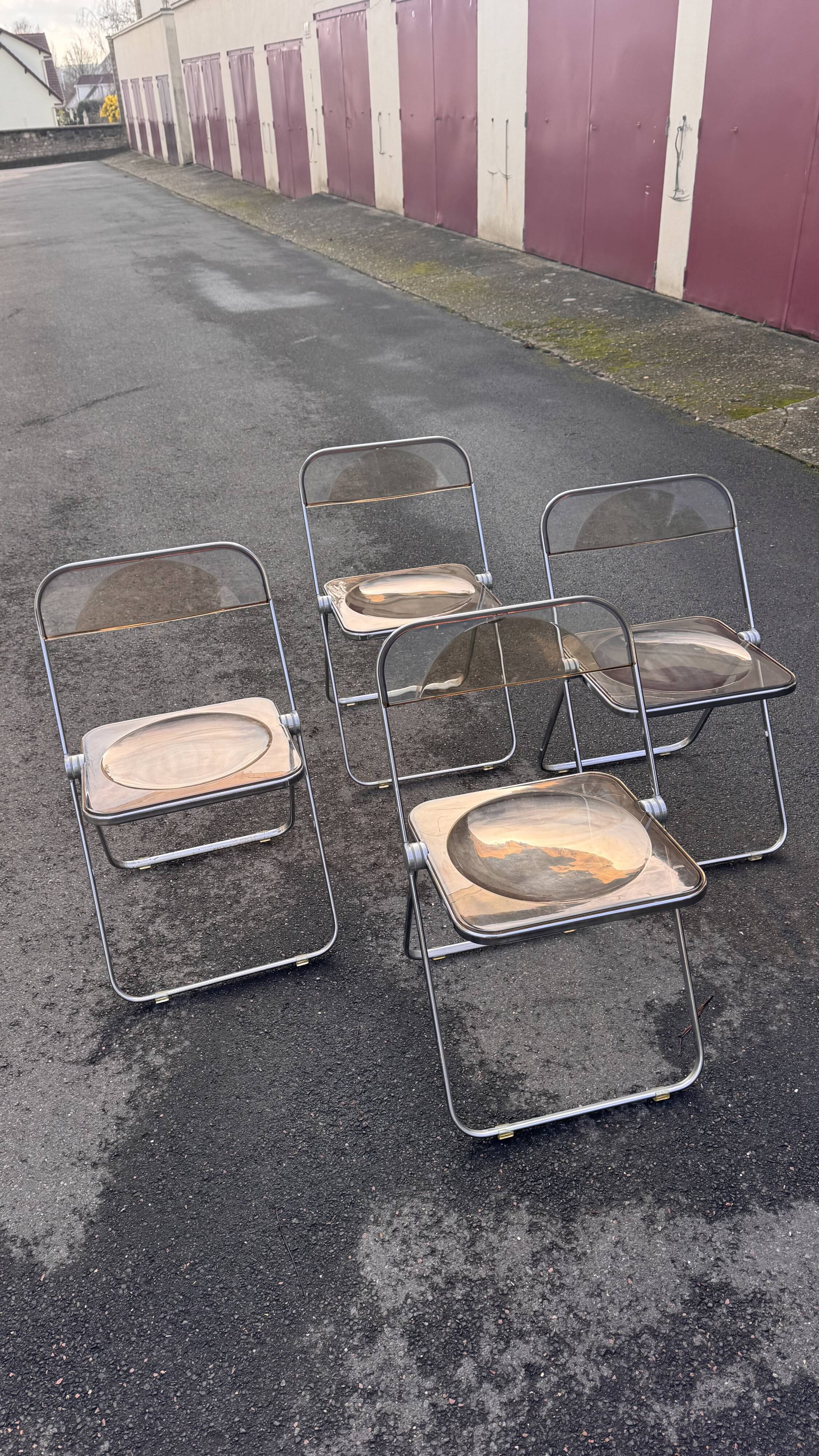 Suite de 4 chaises Plia - Giancarlo PIRETTI