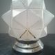 Old ceiling lamp globe opalescent glass rare model Ø 18 cm ART DECO 1930 POLYEDRE 96 faces
