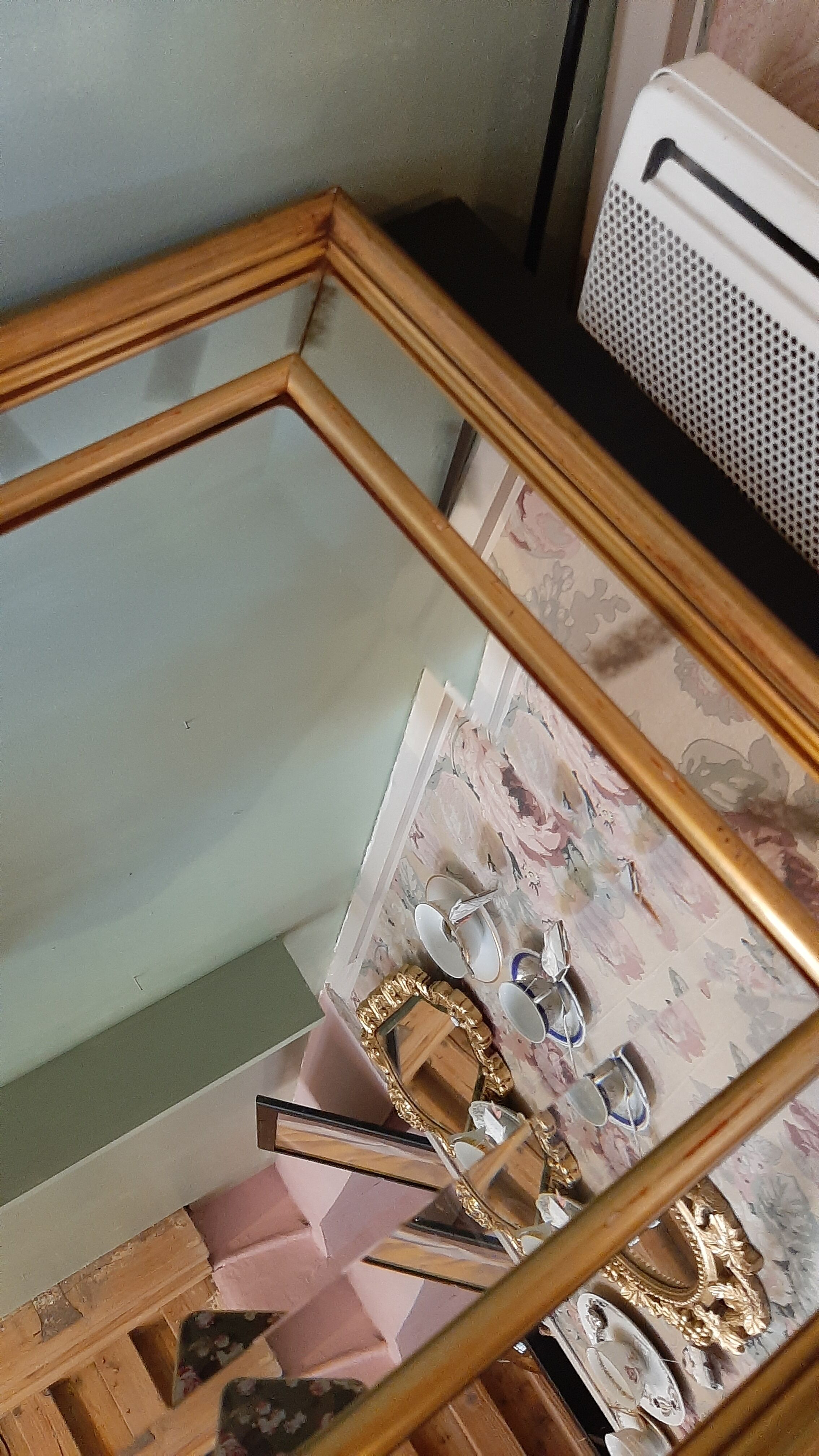 Golden wood parecloses mirror 46x57cm