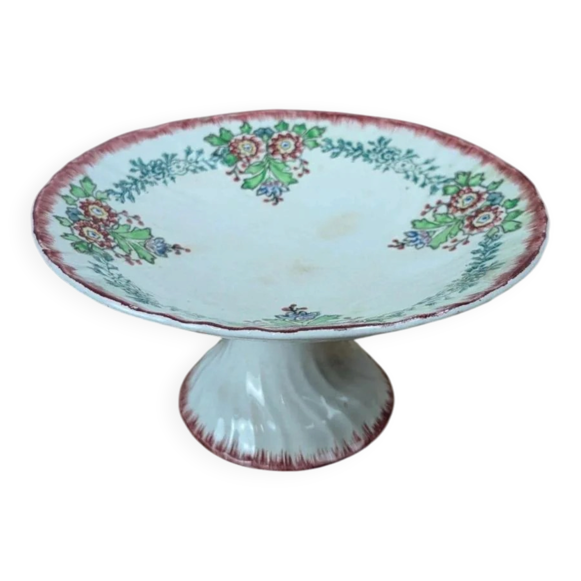 Antique Longwy compote – Antonia model