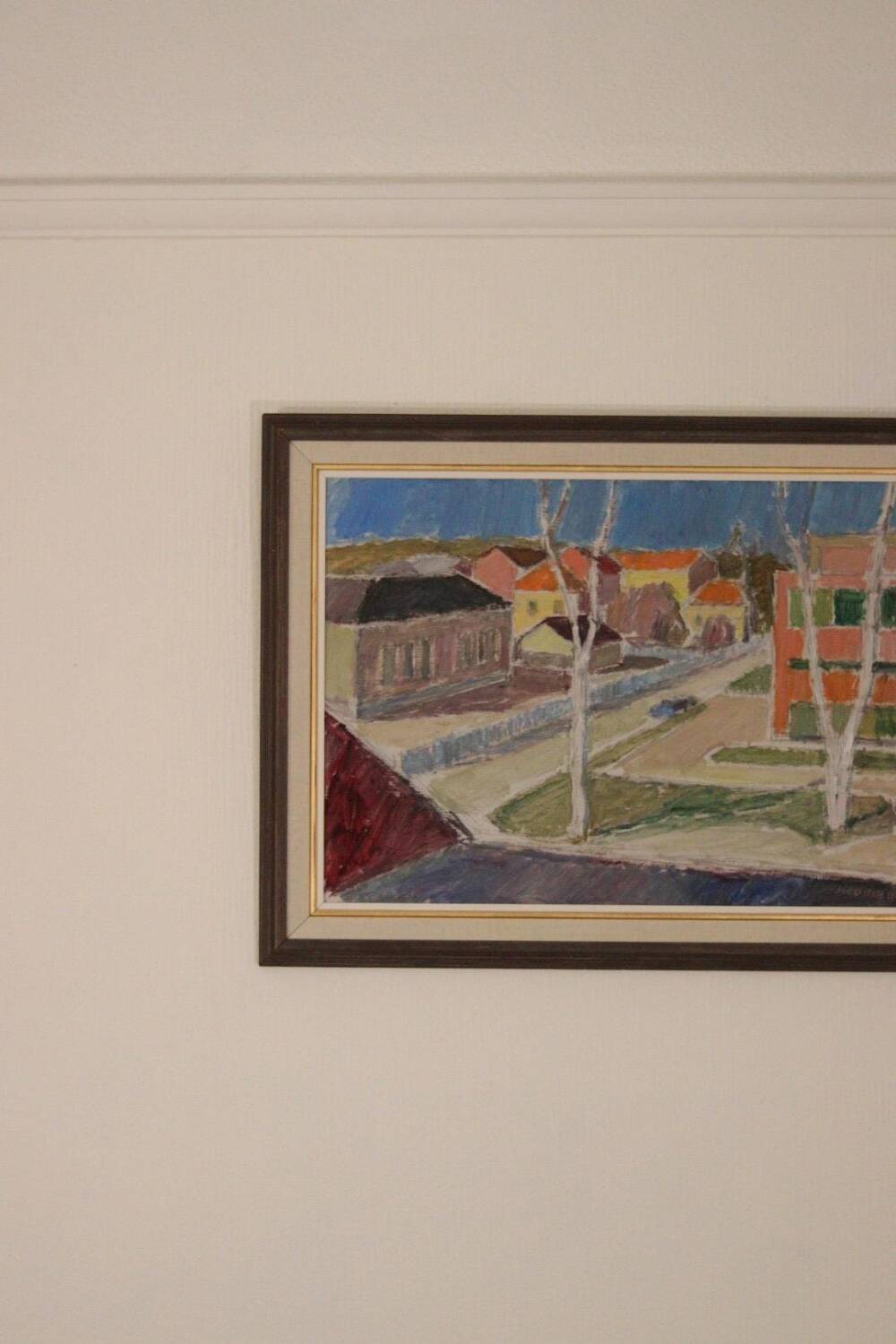 Swedish Oil on Panel – “Street Jämtland” by John Hedman (1913–1994)