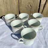 Set of 6 Apilco porcelain cups