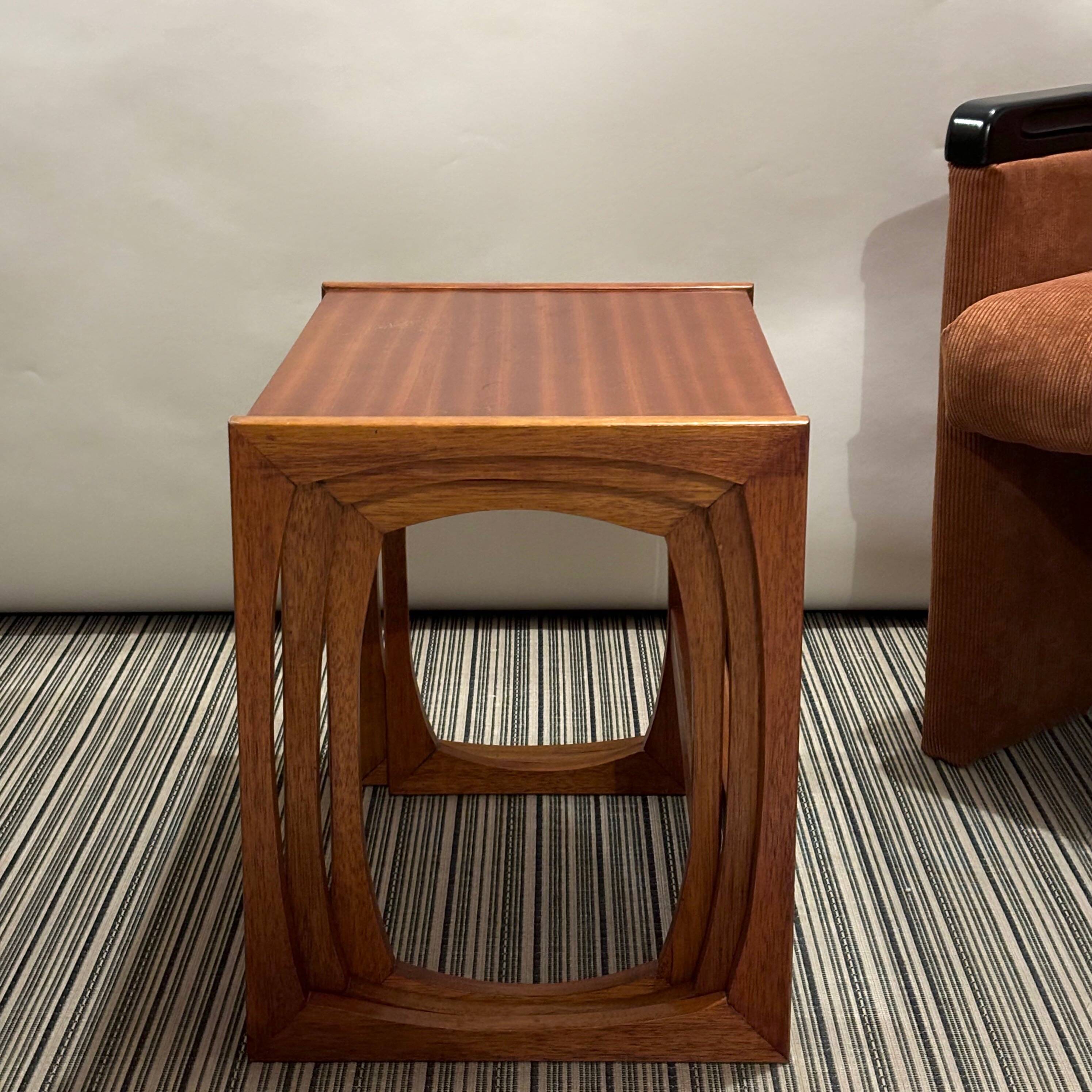Series of 3 nesting tables from the 60s Scandinavian style
