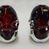 Pair of glass vases by Aseda Sweden