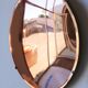 Vintage salmon witch mirror – 50/60 design – 35 cm