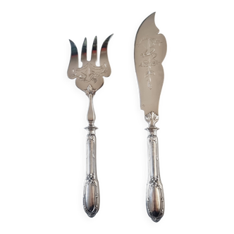 Ensemble de service de poisson en argent sterling Minerva antique et fabuleux